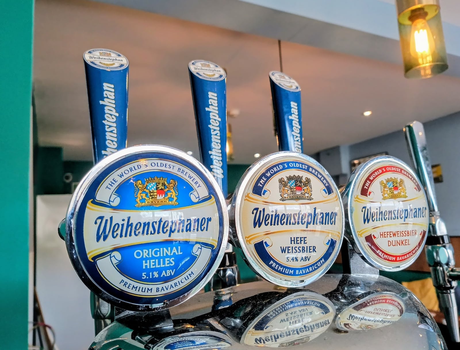 German beer taps at Woodside Micro Pub